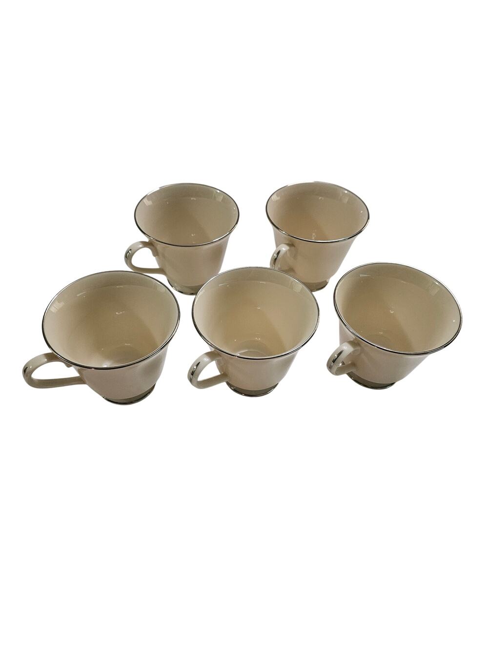 Set of 5 Lenox Maywood Footed cups 3 1/8 inches